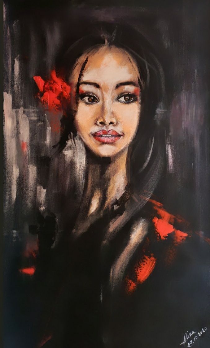 ArteDiAlina.com painting: When she smiles